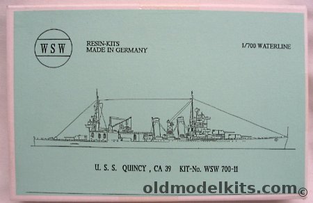 WSW 1/700 USS Quincy CA 39 (New Orleans Class) Heavy Cruiser, 700-11 plastic model kit